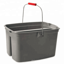 Gray Utility Divided Bucket BF-B03 Commercial Double Pail Plastic Bucket 19 Quart